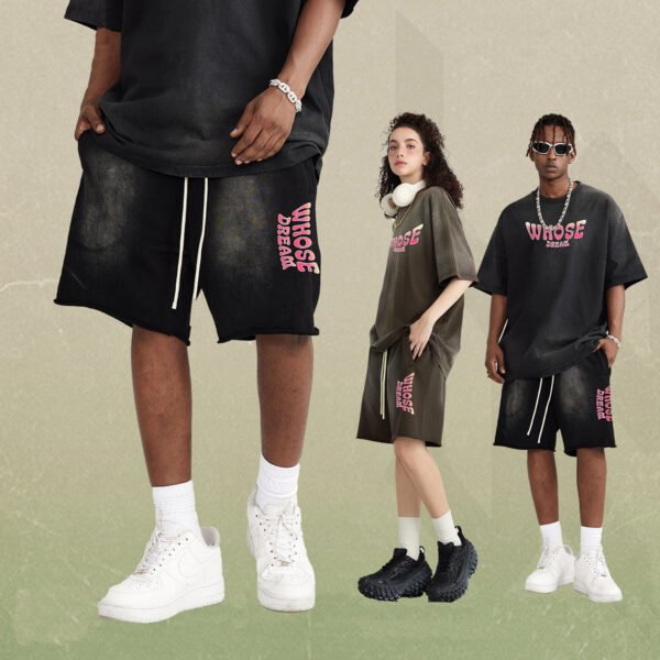 Print Hip Hop Graphic Cotton Shorts