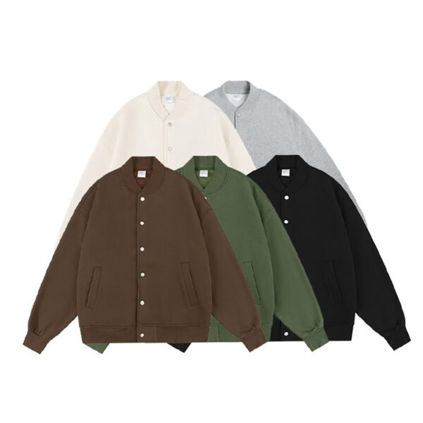 Loose Plain colour baseball jacket