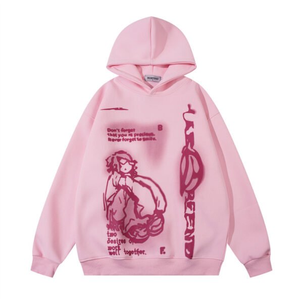 paint streetwear Graphic Loose hoodie