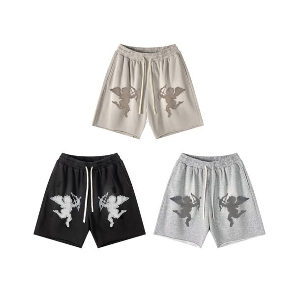 streetwear Graphic Suede shorts