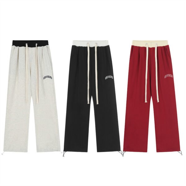 straight-leg Embroidery Casual pants