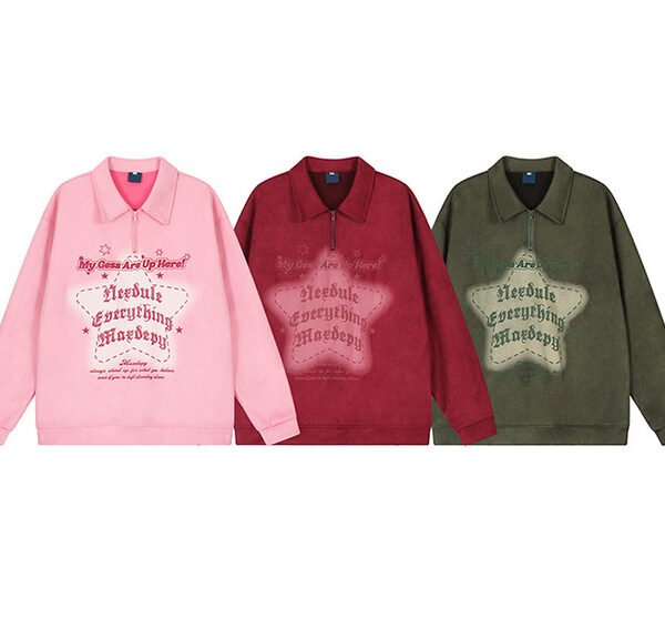 Casual streetwear Polo hoodies