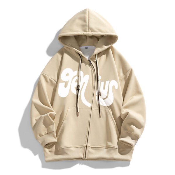 Letter Printing With Zip Hoodies