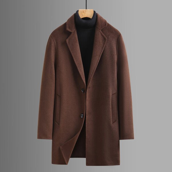 Casual Wool Single Breasted Suit Collar Trench Coat