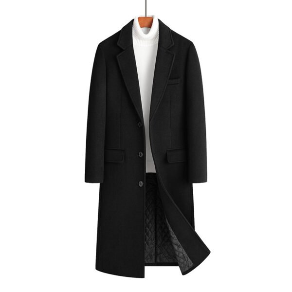 Long Single-Breasted Double-Sided Men’s Trench Coat