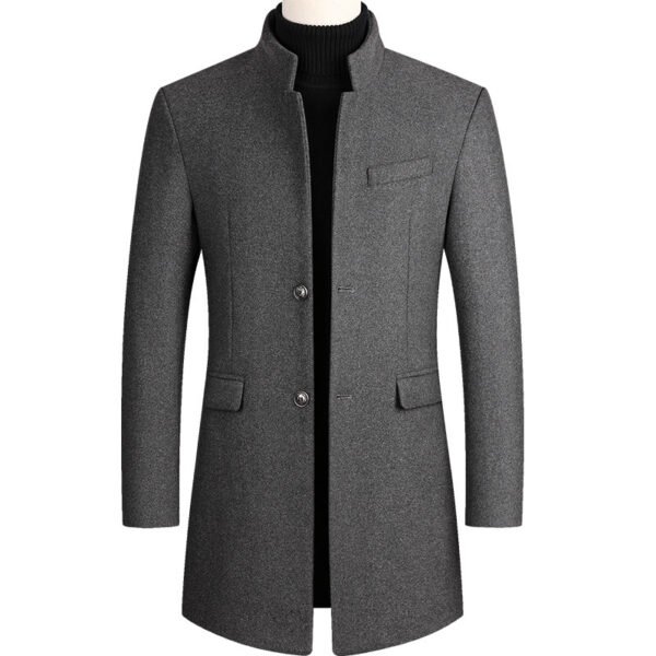 Casual Slim-Fit Double Breasted Medium Long Trench Coat