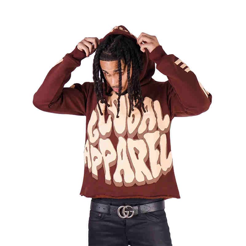 Custom Logo Best Quality Oversized Puff Printed Hoodies