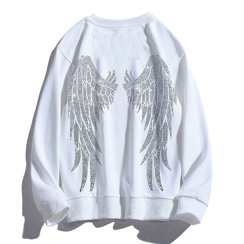 Custom Rhinestone Hoodie Streetwear Casual Long Sleeve Wholesale