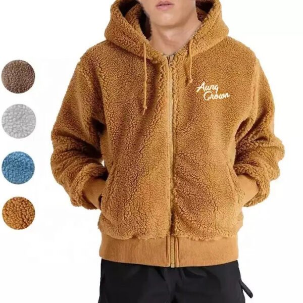 sherpa zip up hoodie