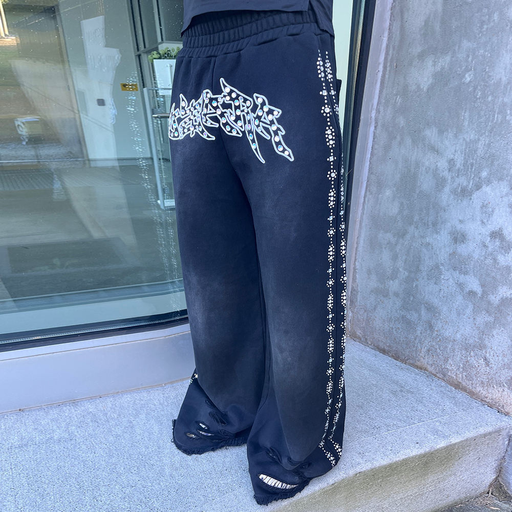 Rhinestone Men Sweatpants