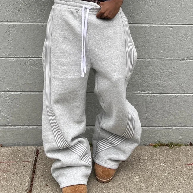 Custom Blank Jogger Wide Leg Track Pant