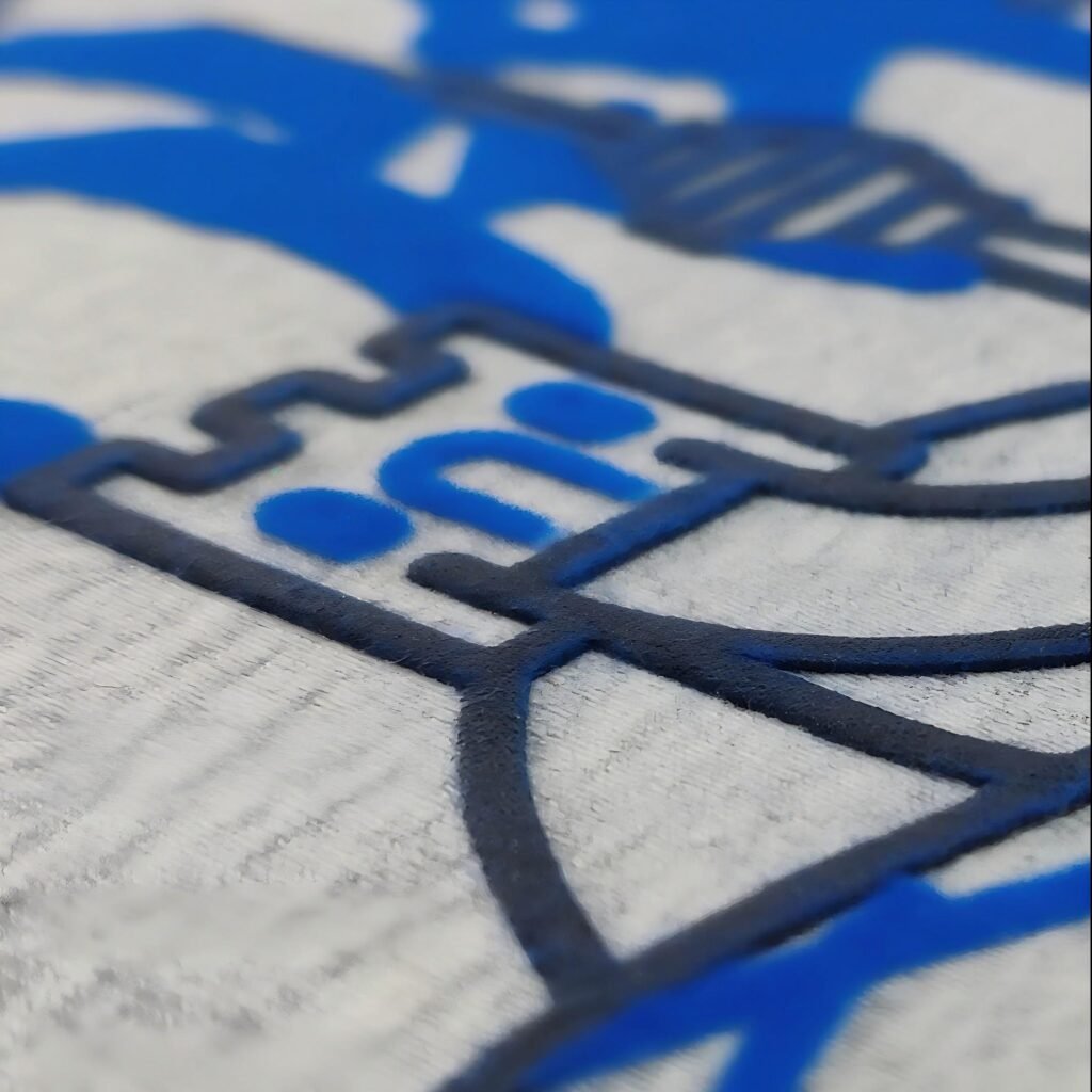 Flock Print T- Shirt